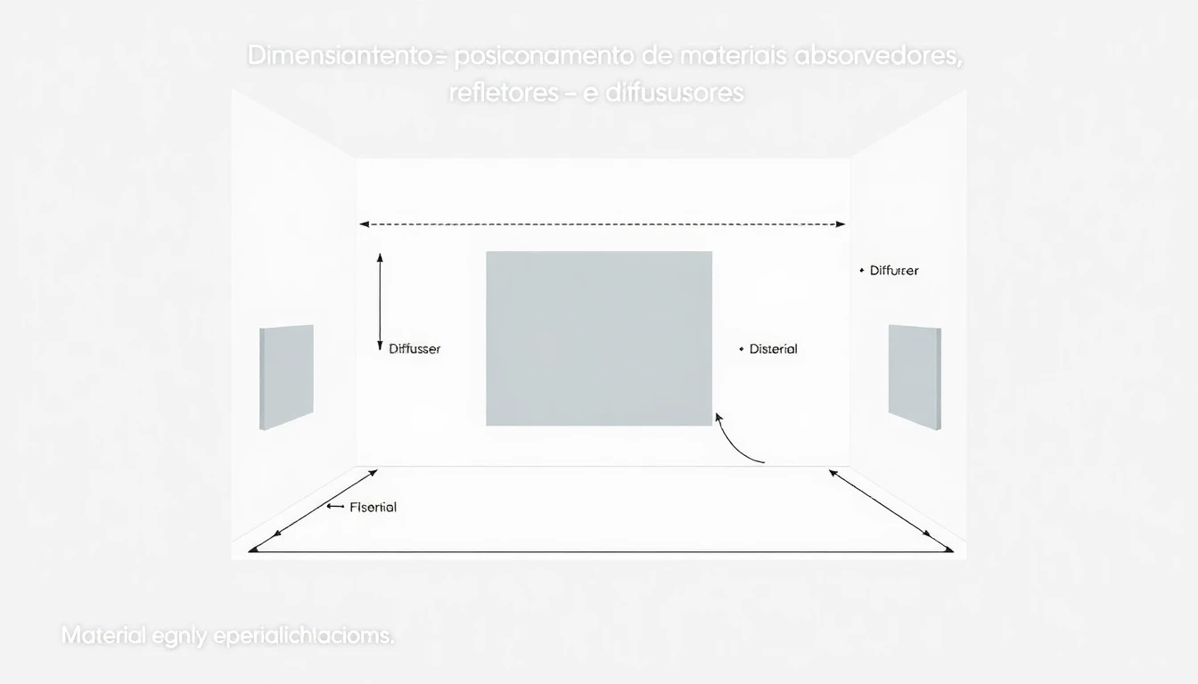 Dimensionamento e posicionamento de materiais